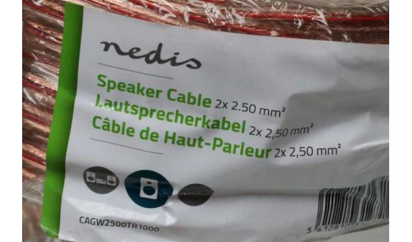 2 rollen speakerkabel NEDIS 2x2,50mm²